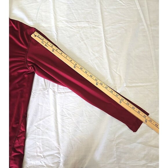 Nike Pro Combat Dri-FIT Compression Shirt Burgundy Red Long Sleeve Base Layer XL - Picture 12 of 13